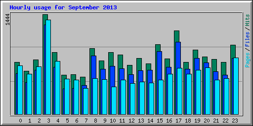 Hourly usage for September 2013