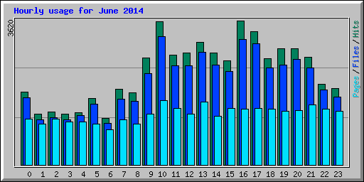 Hourly usage for June 2014