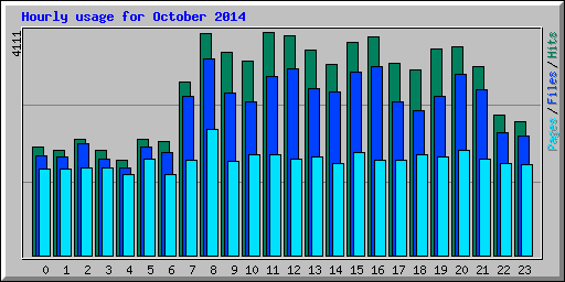 Hourly usage for October 2014